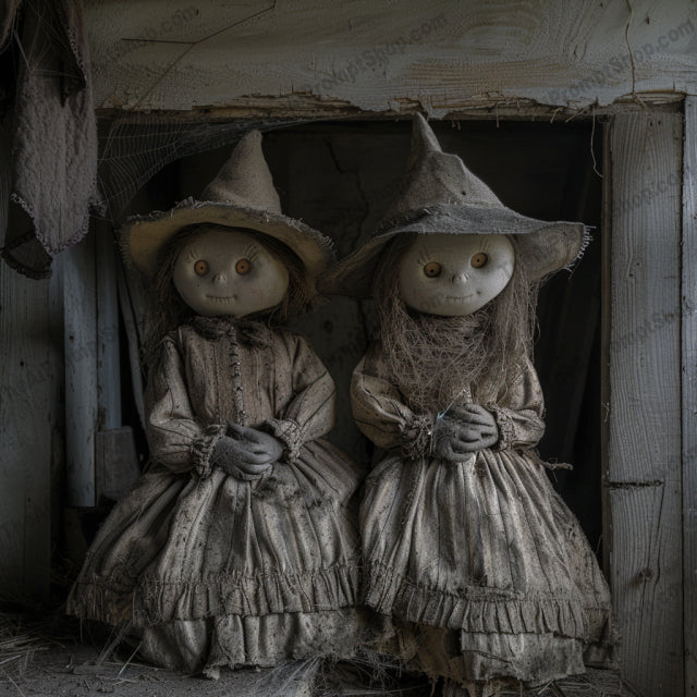 AI MidJourney Image Prompt, Eerie Dollhouse, 4853