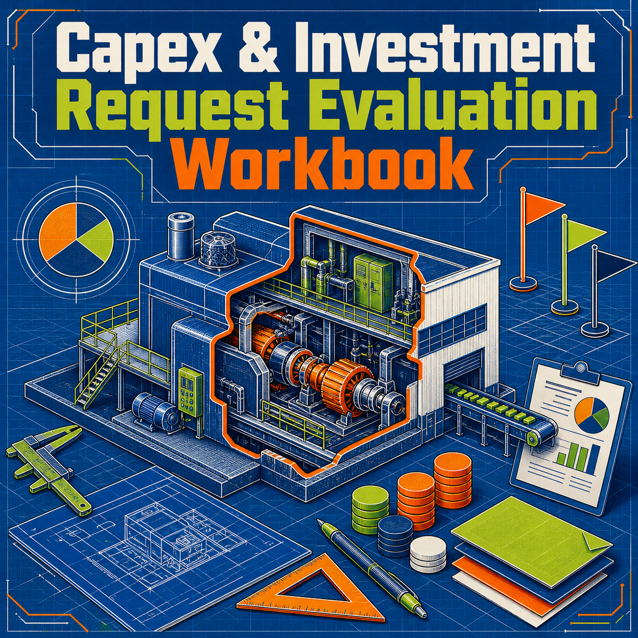 Capex and Investment Request Evaluation Workbook for structuring capital needs, options, costs, risks, approvals, and review.