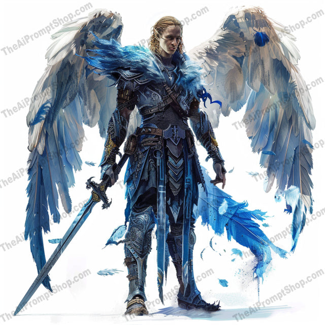 Epic Angel Warriors AI MidJourney Image Prompt, 9549 Character Art, midjourney, angel, warrior, fantasy, armor, wings, divine, epic, majestic, battle, sword, magic, heavenly, heroic, swordswoman, knight, celestial, red, blue, purple, white, Midjourney, Ai, Ai Image Prompt, Image Prompt, Prompt