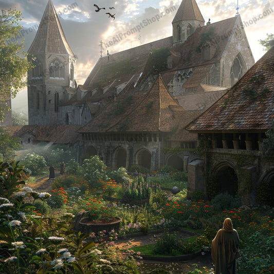 Medieval European Village at Sunset AI MidJourney Image Prompt, 9002 Landscapes & Paintings, midjourney, medieval, village, sunset, European, architecture, illustration, dramatic lighting, serene, historical, detailed, beautiful, vibrant colors, textures, ancient, buildings, marketplace, castle, scenic, picturesque, art, Midjourney, Ai, Ai Image Prompt, Image Prompt, Prompt