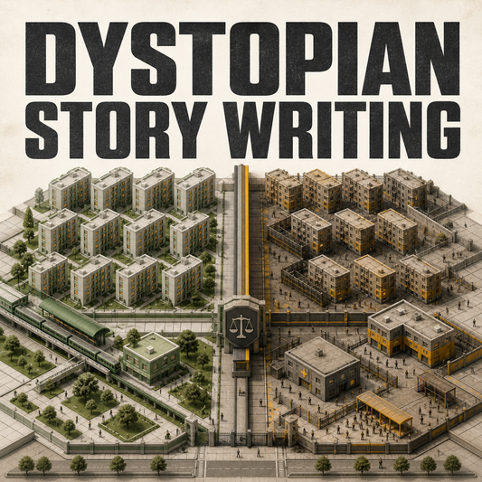 Dystopian Story Writing focused prompt pack cover
