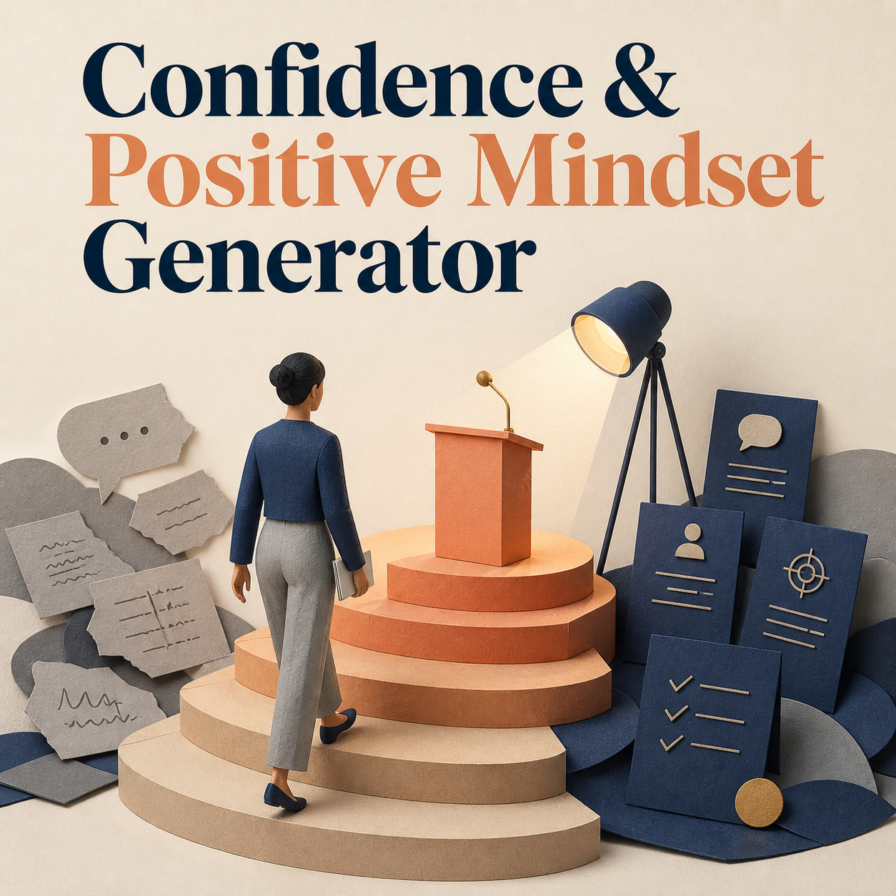 Confidence & Positive Mindset Generator cover illustrating its focused planning purpose