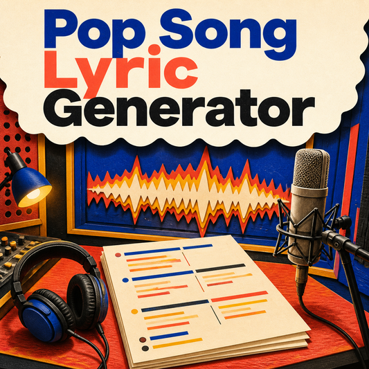 Pop Song Lyric Generator cover showing the generator theme