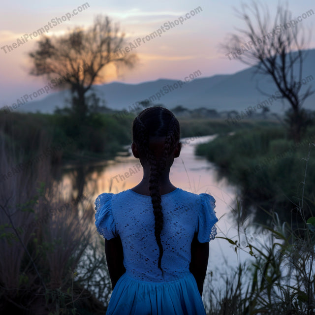 Children in Nature AI MidJourney Image Prompt, 8647Ai, Ai Image Prompt, Animation & Cartoons, backlight, beauty, children, flowers, grassland, Image Prompt, innocence, landscape, meditation, midjourney, mindfulness, nature, outdoors, peaceful, Prompt, reflection, scenery, serene, silhouette, solitude, sunset, tranquility, wildlife