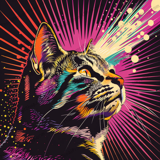 Pop Art Rocket Launch AI MidJourney Image Prompt, 9620 — A dynamic and colorful Pop Art style image featuring a rocket launching with vibrant geometric… — product preview image 1