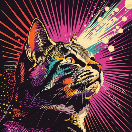 Pop art rocket launch in a storybook style created from an AI image prompt.