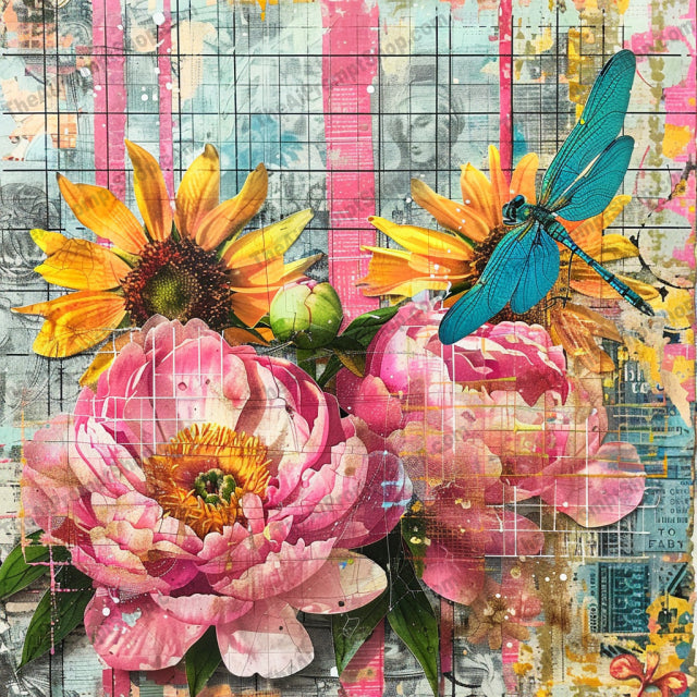 Vibrant Floral and Fauna Art AI MidJourney Image Prompt, 8353