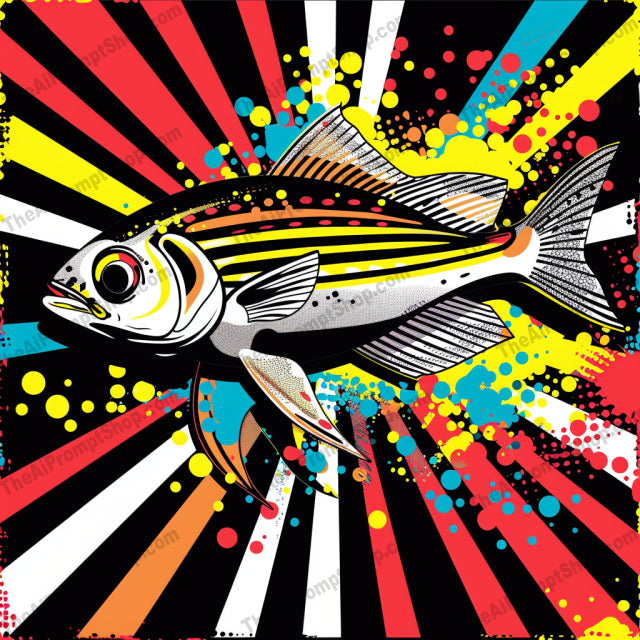 Pop Art Rocket Launch AI MidJourney Image Prompt, 9620 — A dynamic and colorful Pop Art style image featuring a rocket launching with vibrant geometric… — product preview image 2