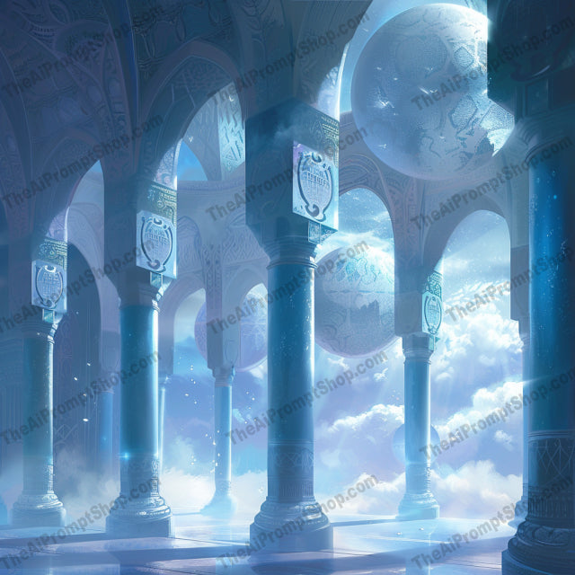 Ethereal Architectural Fantasy AI MidJourney Image Prompt, 8388