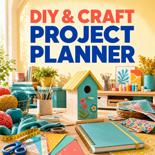 DIY & Craft Project Planner for organizing creative projects from idea to completion