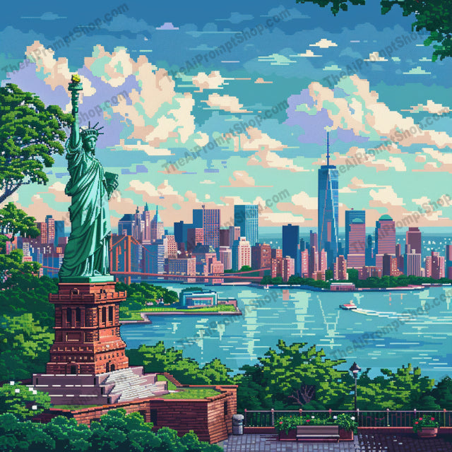 AI MidJourney Image Prompt, Pixel Panorama Tour, 4711