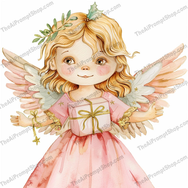 Angelic Illustrations AI MidJourney Image Prompt, 8865 Animals, midjourney, angel, illustration, whimsical, festive, adorable, angelic, cute, creative, style, artwork, design, holiday, charming, detailed, wings, costume, dress, theme, beautiful, harp, Midjourney, Ai, Ai Image Prompt, Image Prompt, Prompt