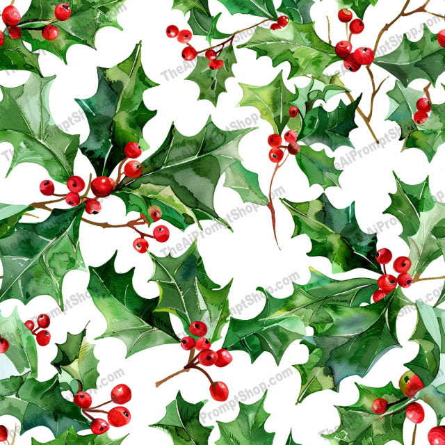 Watercolor Christmas Design AI MidJourney Image Prompt, 8394