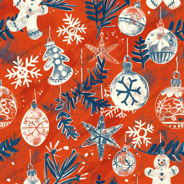 AI MidJourney Image Prompt, Festive Patterns, 4761