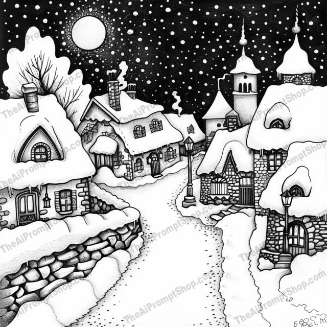 Whimsical Fairy Tale Scene AI MidJourney Image Prompt, 8968 Storybook Illustrations, midjourney, fairy tale, whimsical, castle, village, market, treehouse, fantasy, black and white, detailed illustration, imaginative, enchantment, storybook, charming, magical, quaint houses, artwork, fairy tale scene, fantasy art, illustration, intricate details, Midjourney, Ai, Ai Image Prompt, Image Prompt, Prompt