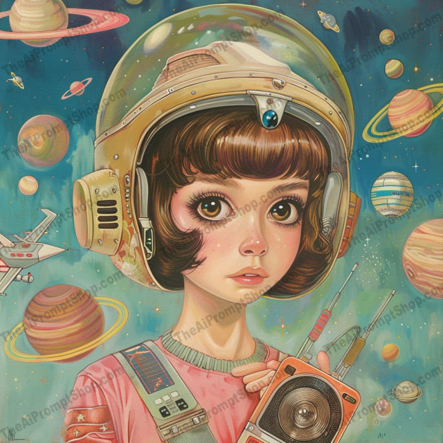 Whimsical Worlds Fantasy and Sci-Fi Children Art AI MidJourney Image Prompt, 8101