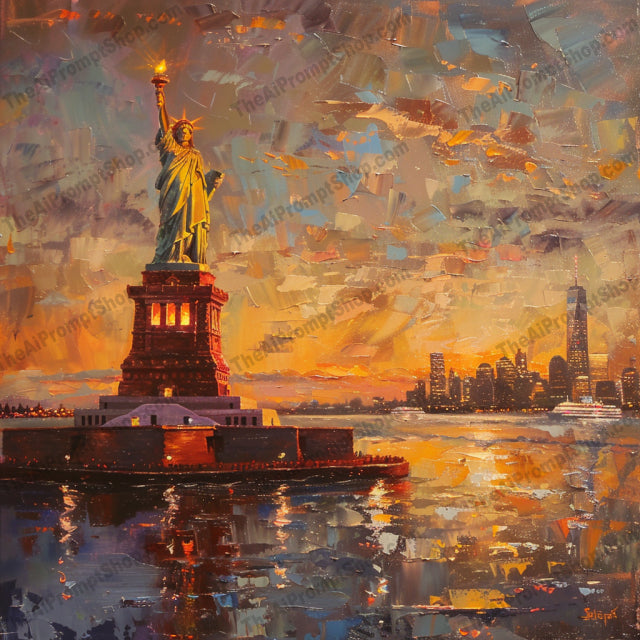 Iconic Landmarks in Oil Paint AI MidJourney Image Prompt, 9175 Landscapes & Paintings, midjourney, oil painting, landmark, impressionism, vibrant colors, dynamic brush strokes, artistic expression, realism, Big Ben, Colosseum, Statue of Liberty, Taj Mahal, famous landmarks, painting style, artwork, cityscape, historical sites, evening sky, reflections, architecture, masterpiece, Midjourney, Ai, Ai Image Prompt, Image Prompt, Prompt