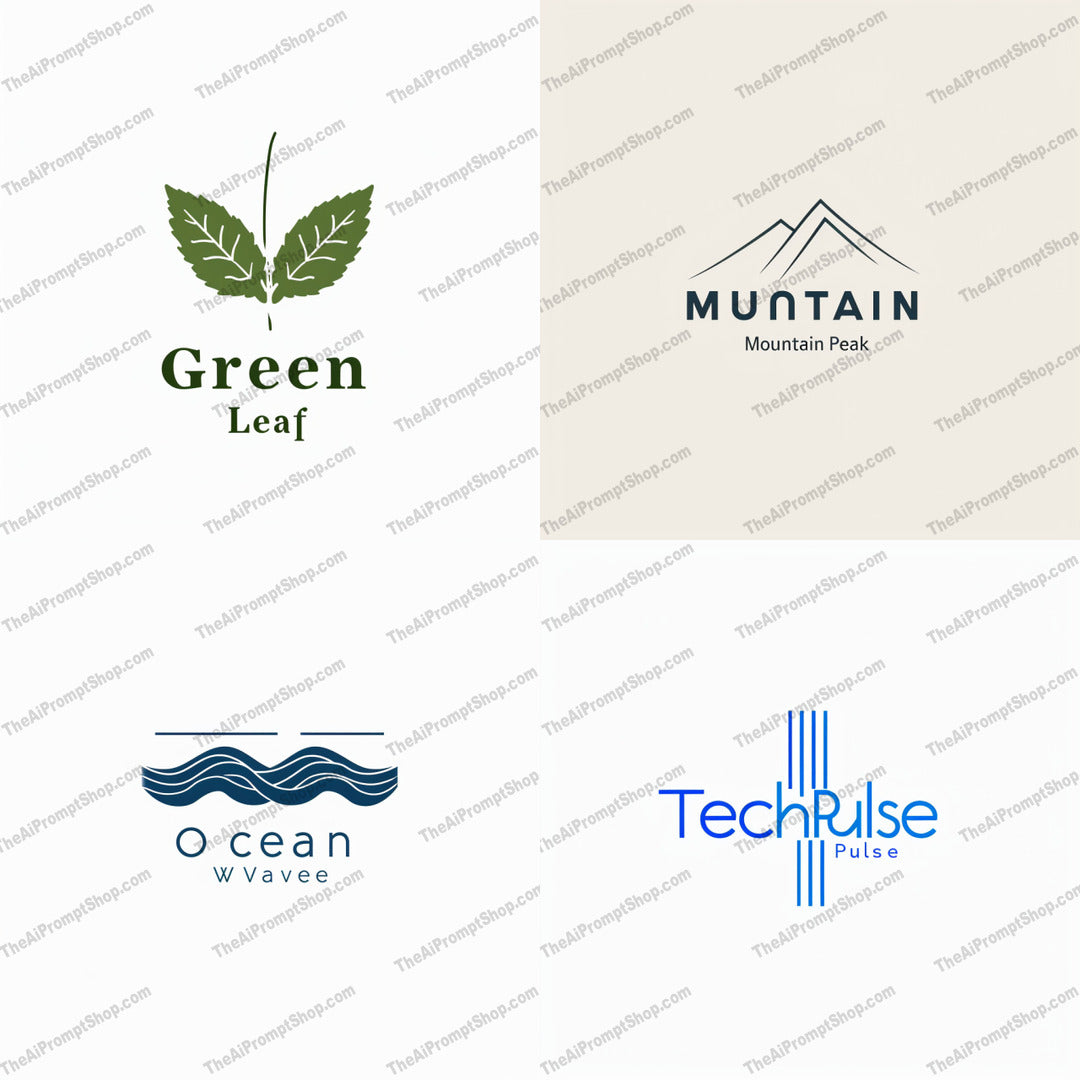 Creative Logo Designs AI MidJourney Image Prompt, 9616 — A collection of creative and stylish logo designs showcasing minimalistic and clean aesthetics — cover image