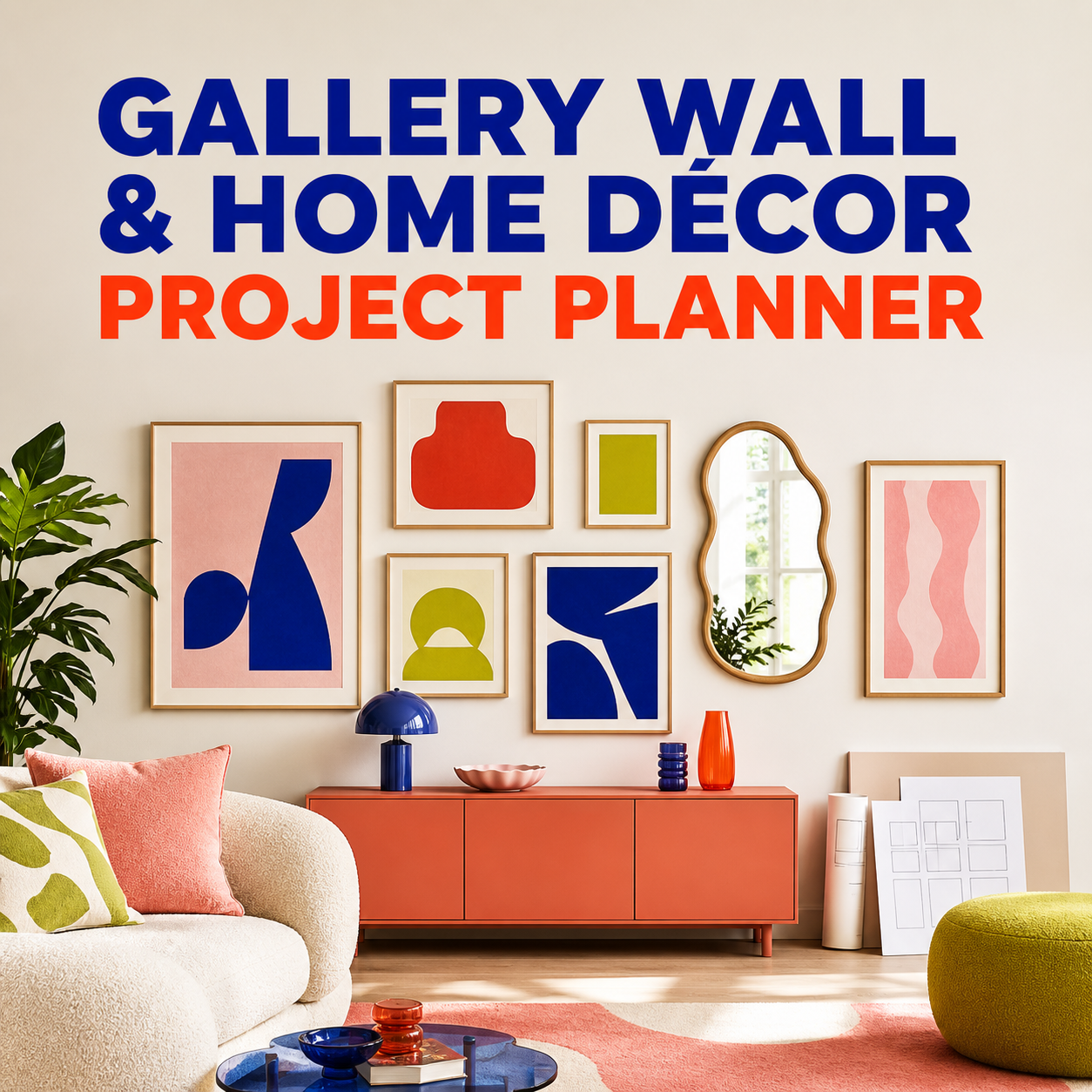 Gallery Wall & Home Décor Project Planner cover for planning the project