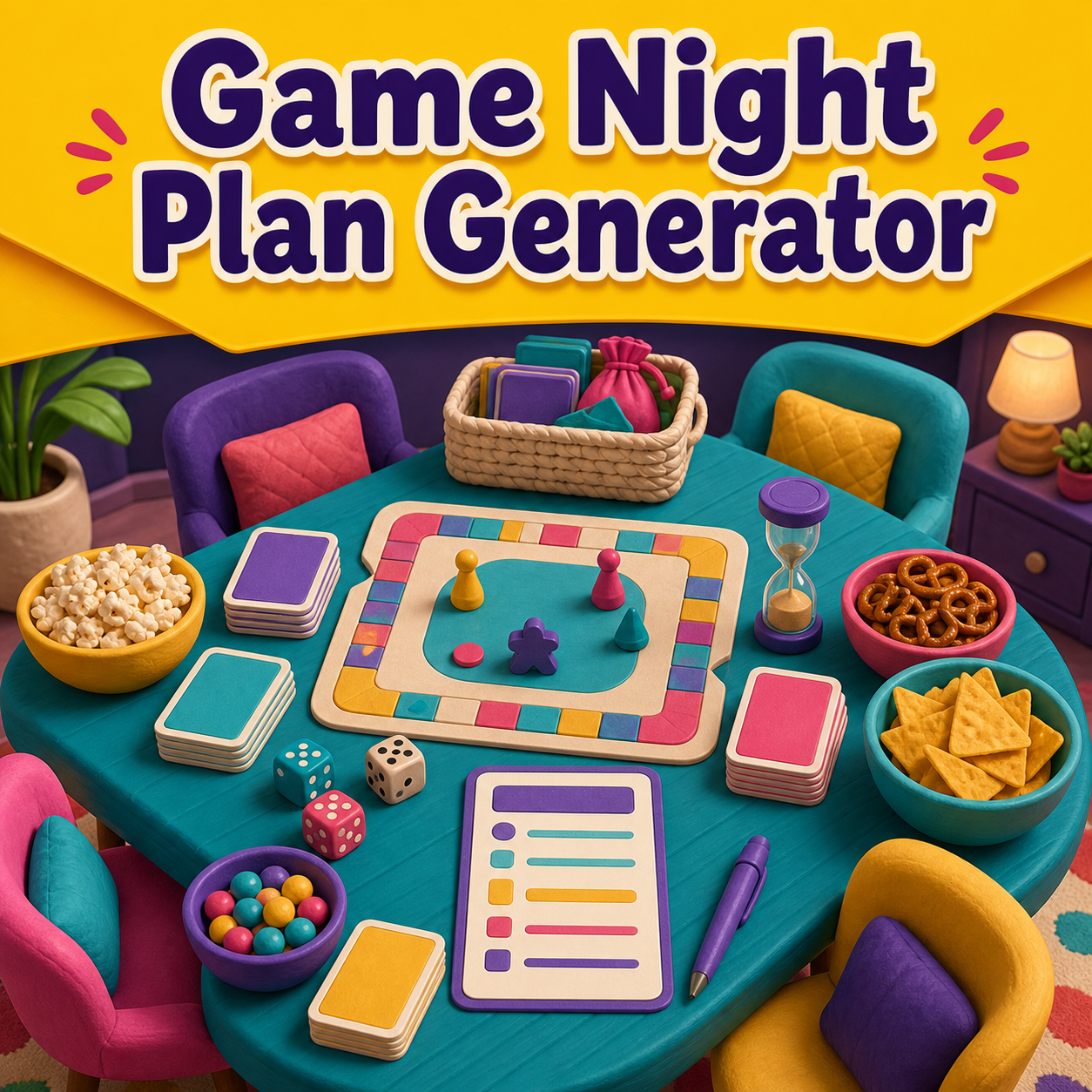 Game Night Plan Generator cover for creating one practical event plan