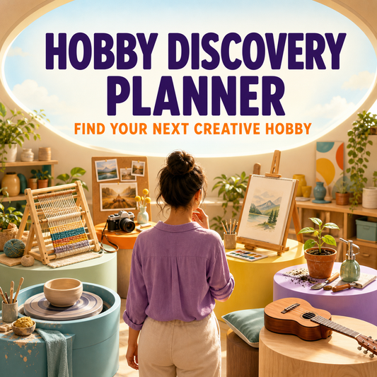 Hobby Discovery Planner | Find Your Next Creative Hobby cover for planning the project