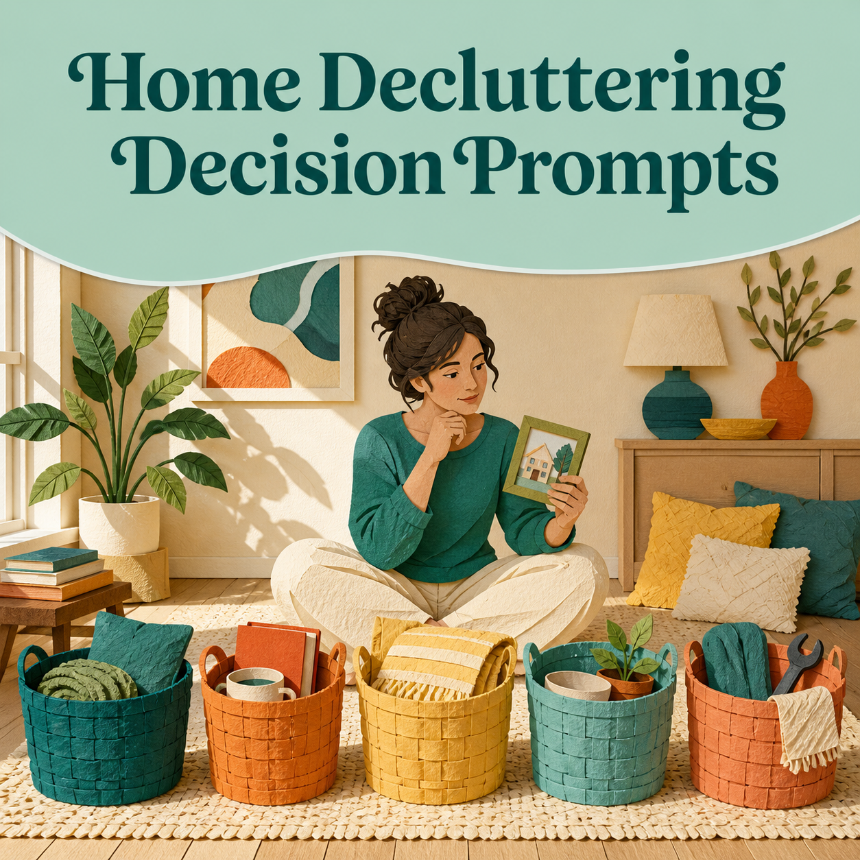Home Decluttering Decision Prompts | Focused Prompt Pack cover