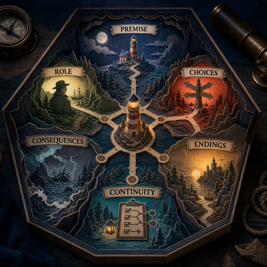 Branching Story Generator overview of the details used to shape the output