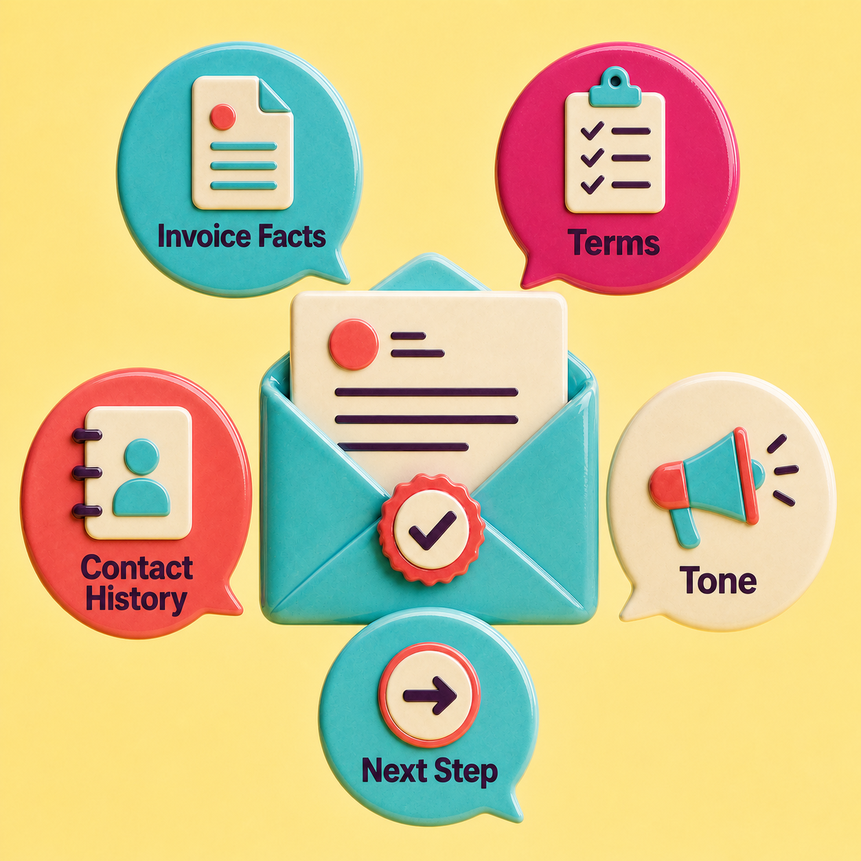 Invoice Reminder Email Generator | AI Prompt Tool illustrated contents overview