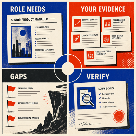Job Fit & Application Priority Generator | AI Prompt Tool overview of role needs, candidate evidence, gaps, and facts to verify