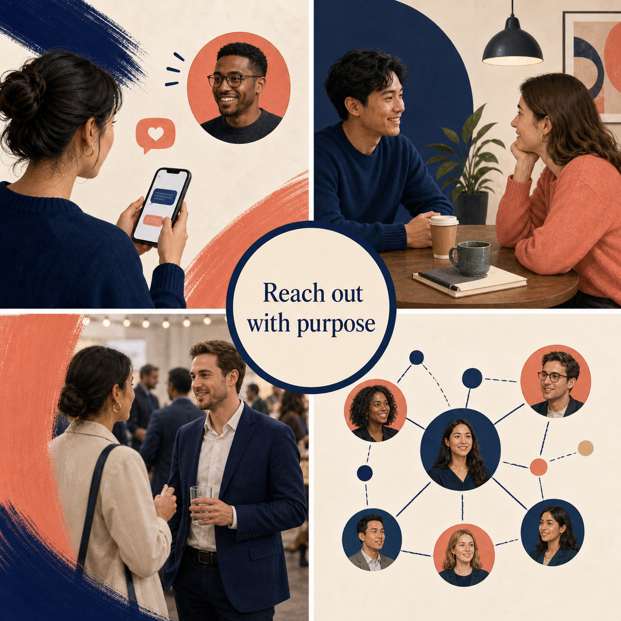 Job Search Networking and Referral Outreach System relationship map