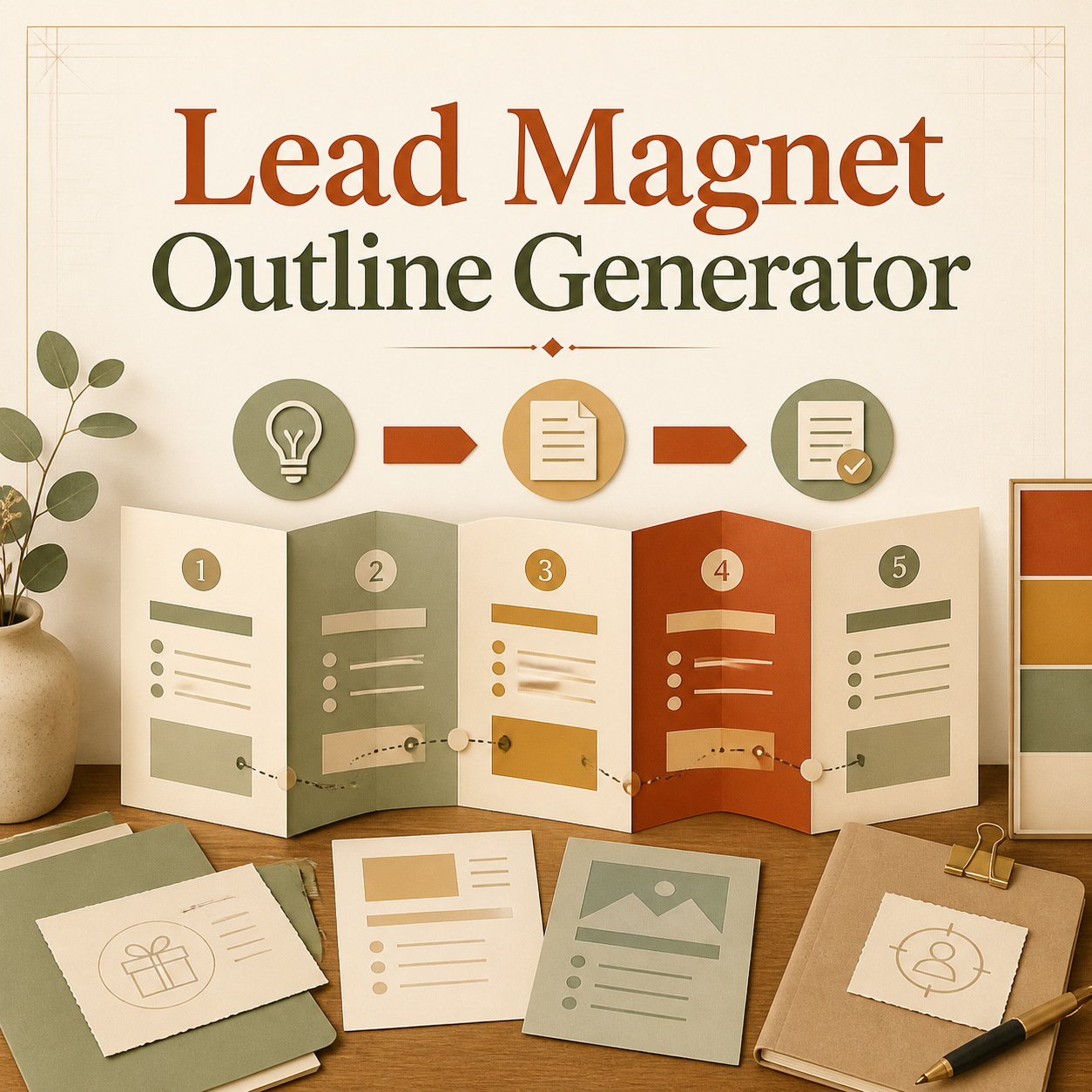 Lead Magnet Outline Generator | AI Prompt Tool cover for planning the project