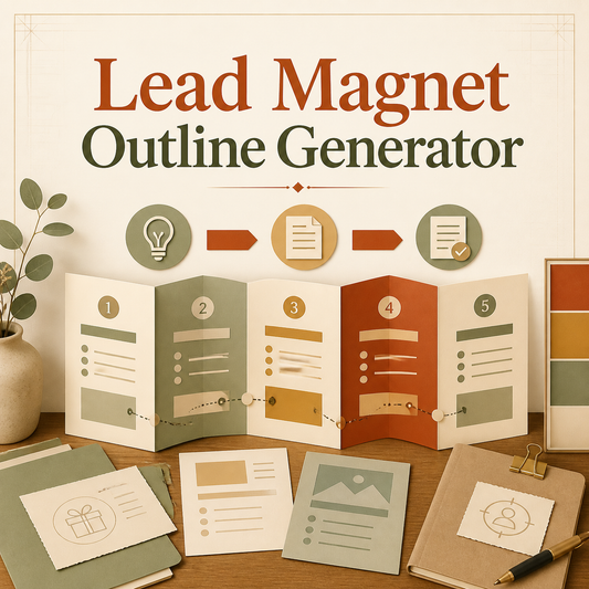 Lead Magnet Outline Generator | AI Prompt Tool cover for planning the project