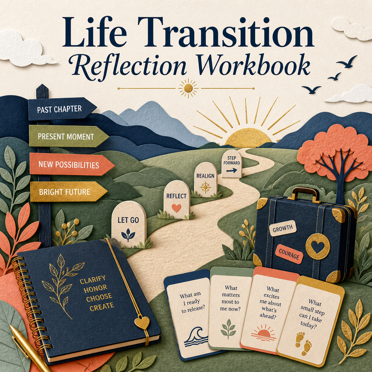 life transition reflection workbook product image 1