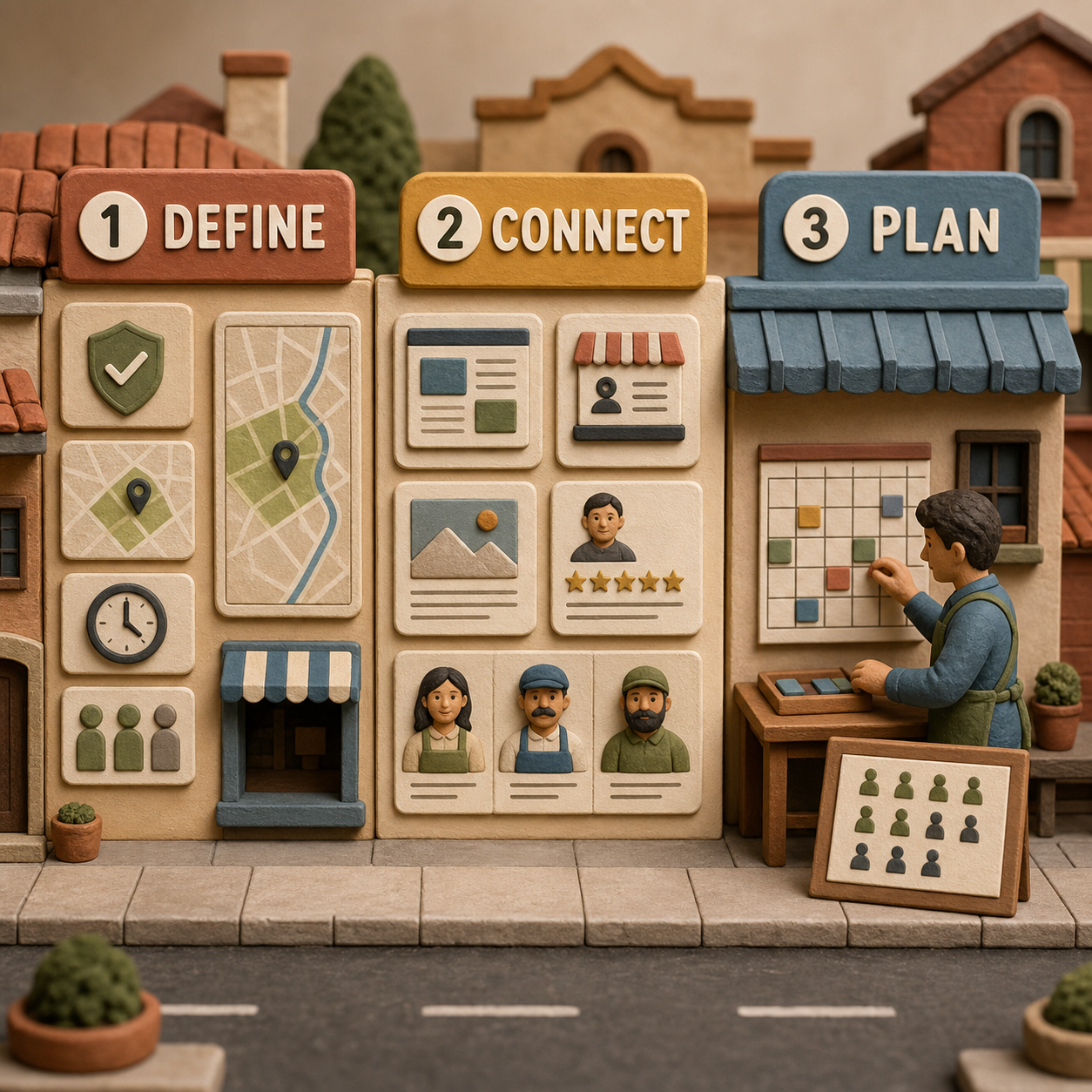 Local Business Marketing Plan | AI Workflow Toolkit illustrated planning method