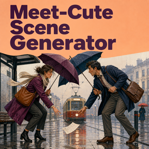 Meet-Cute Scene Generator cover showing the generator theme