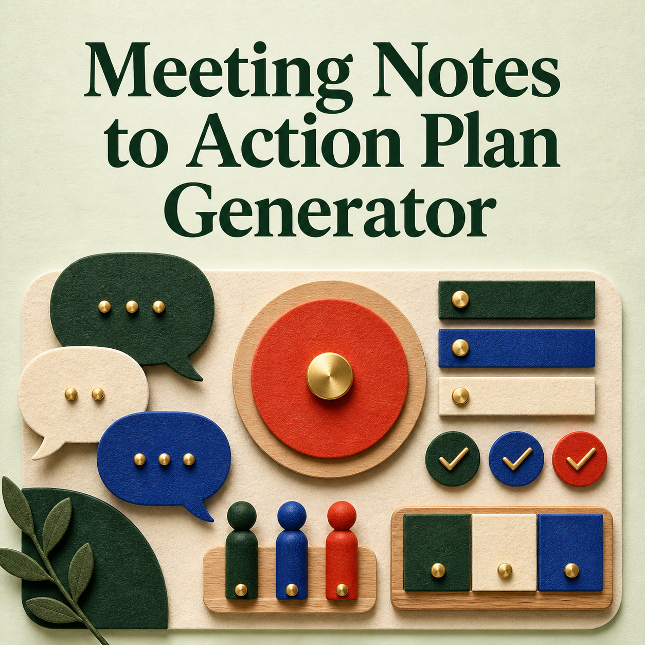 Meeting Notes to Action Plan Generator | AI Prompt Tool cover for planning the project