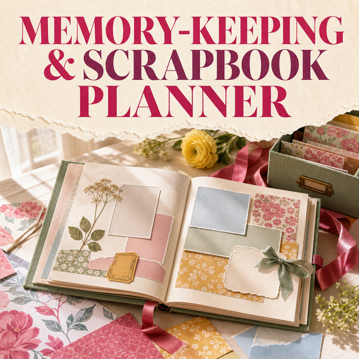 Memory-Keeping & Scrapbook Planner | Printable Hobby System cover for planning the project