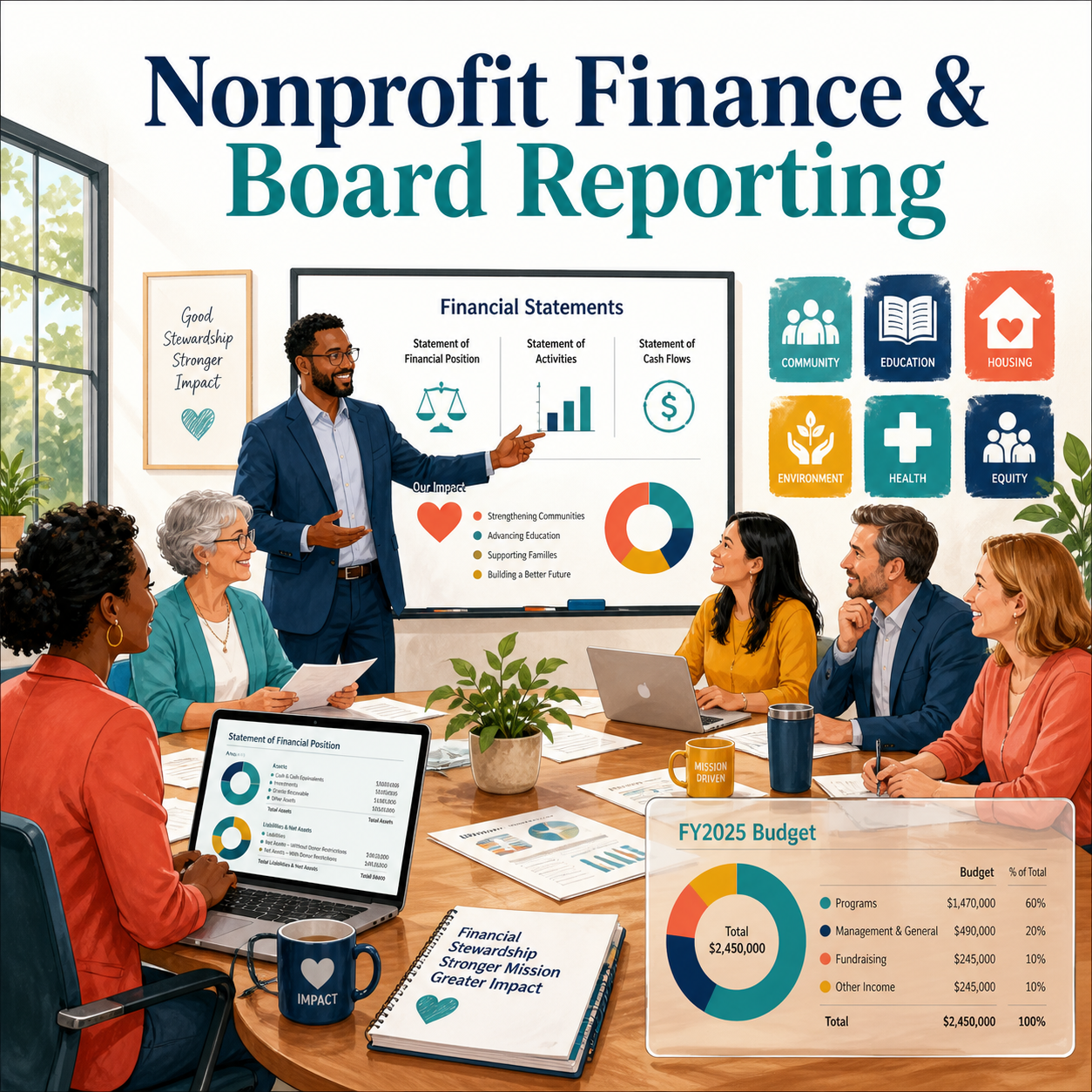 nonprofit finance board reporting workbook product image 1