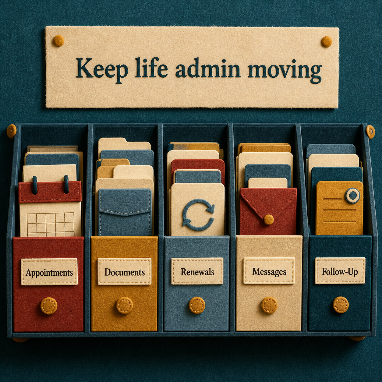 Personal Admin & Life Maintenance System | AI Workflow Toolkit illustrated contents overview