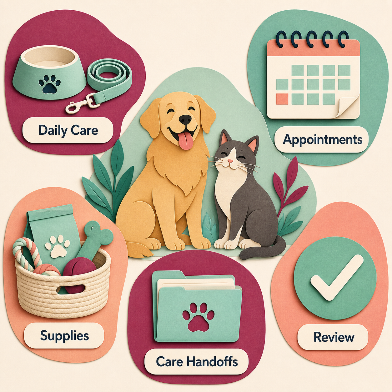 Pet Care Organization System | AI Workflow Toolkit illustrated contents overview