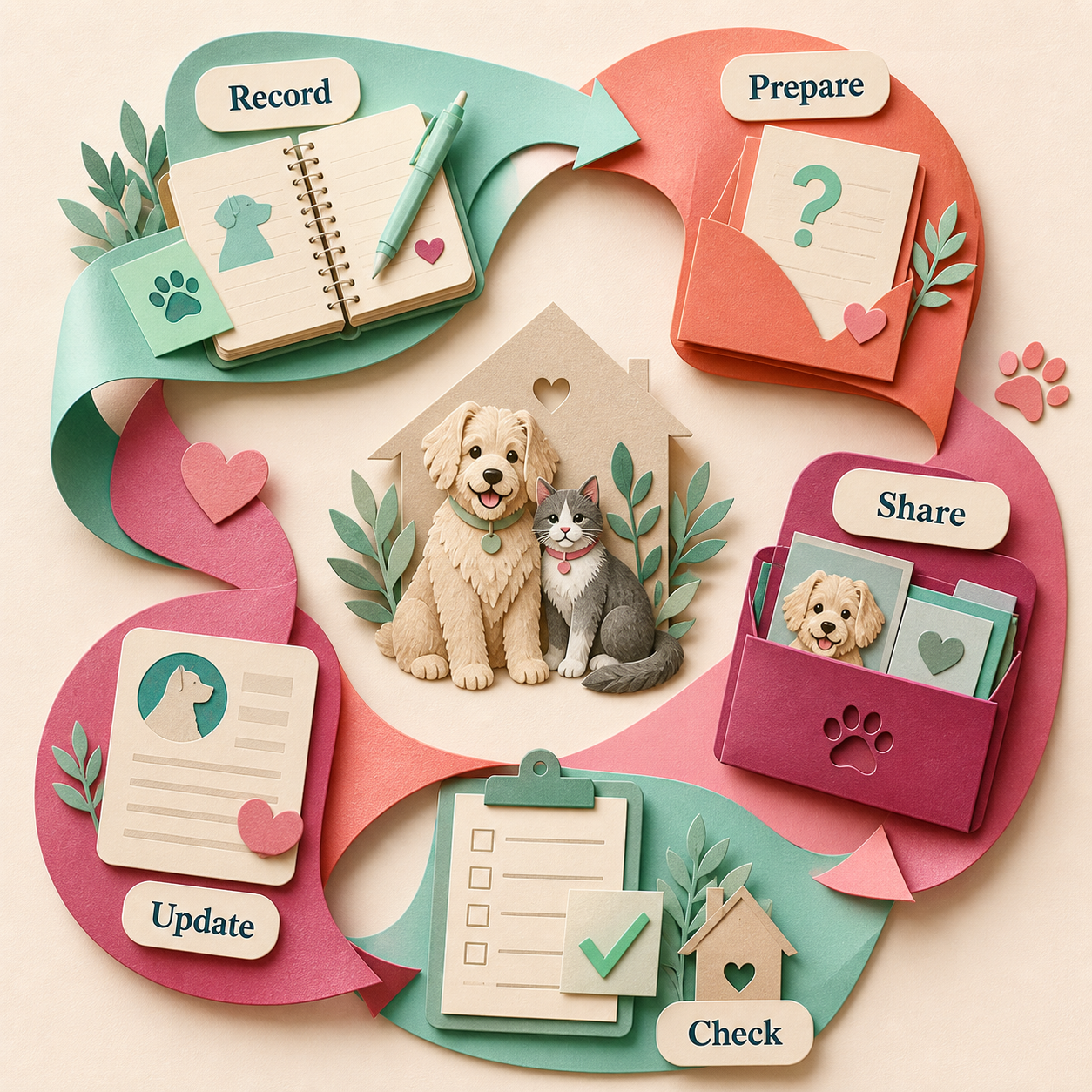 Pet Care Organization System | AI Workflow Toolkit illustrated planning method