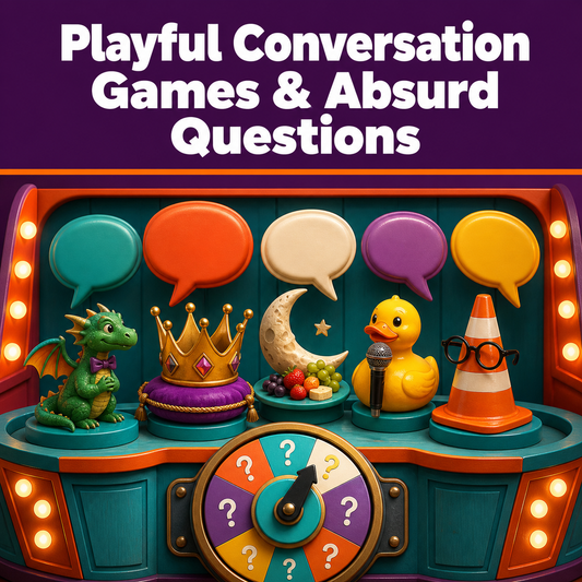 Playful Conversation Games & Absurd Questions | AI Prompt Pack cover for planning the project