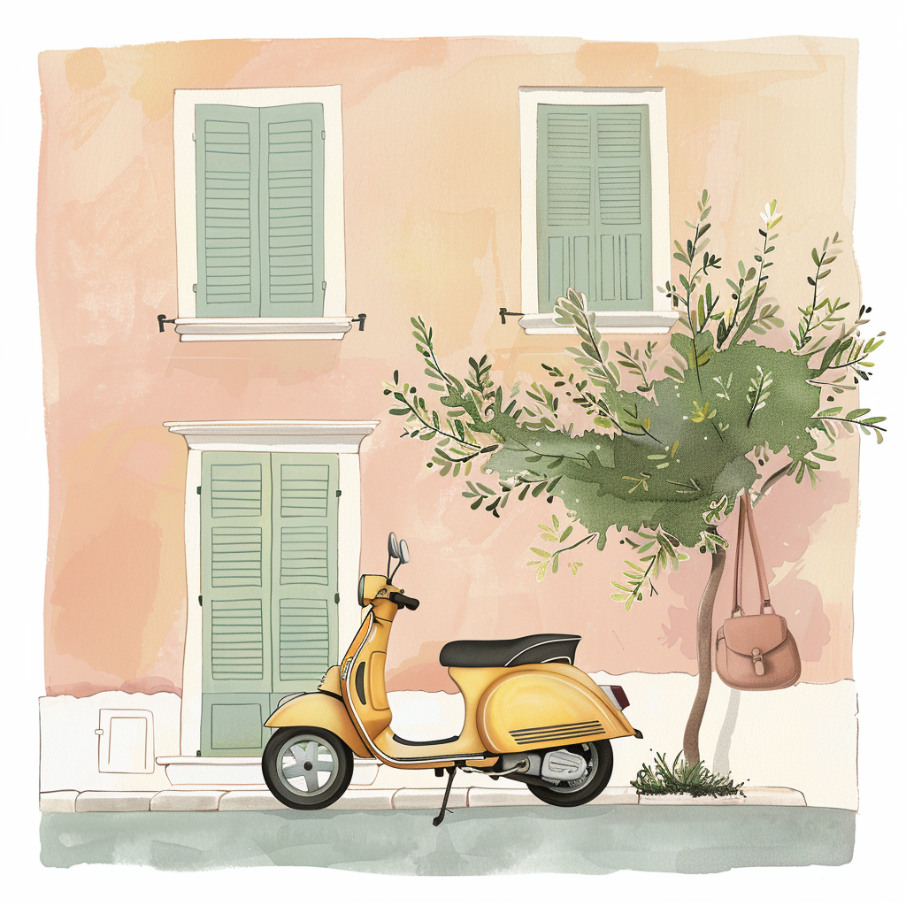 Whimsical Watercolor Vibes AI MidJourney Image Prompt, 9368