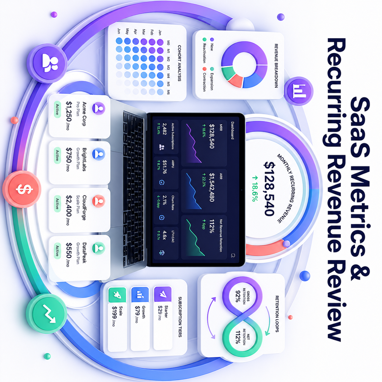 saas metrics recurring revenue review toolkit product image 3