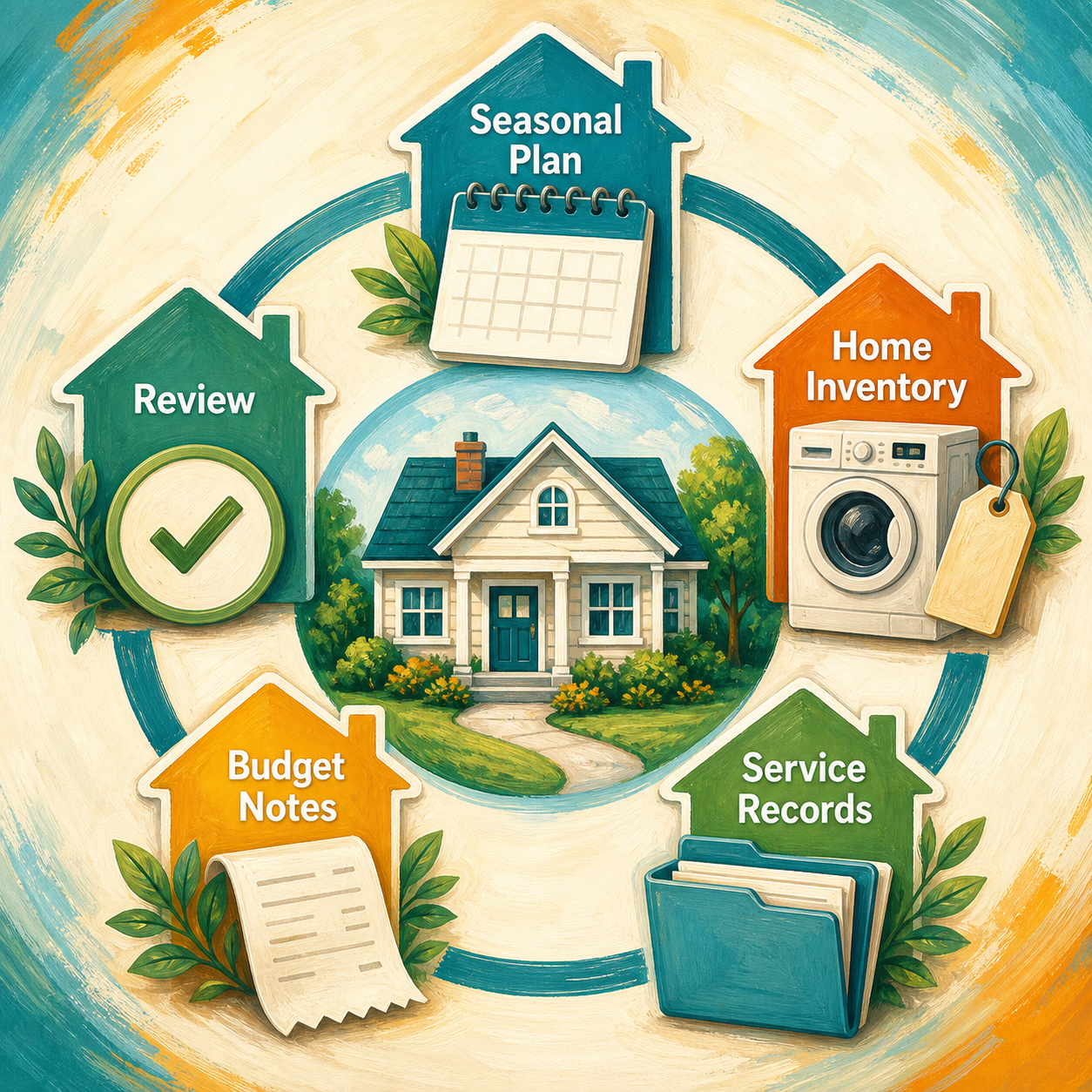 Seasonal Home Maintenance System | AI Workflow Toolkit illustrated contents overview
