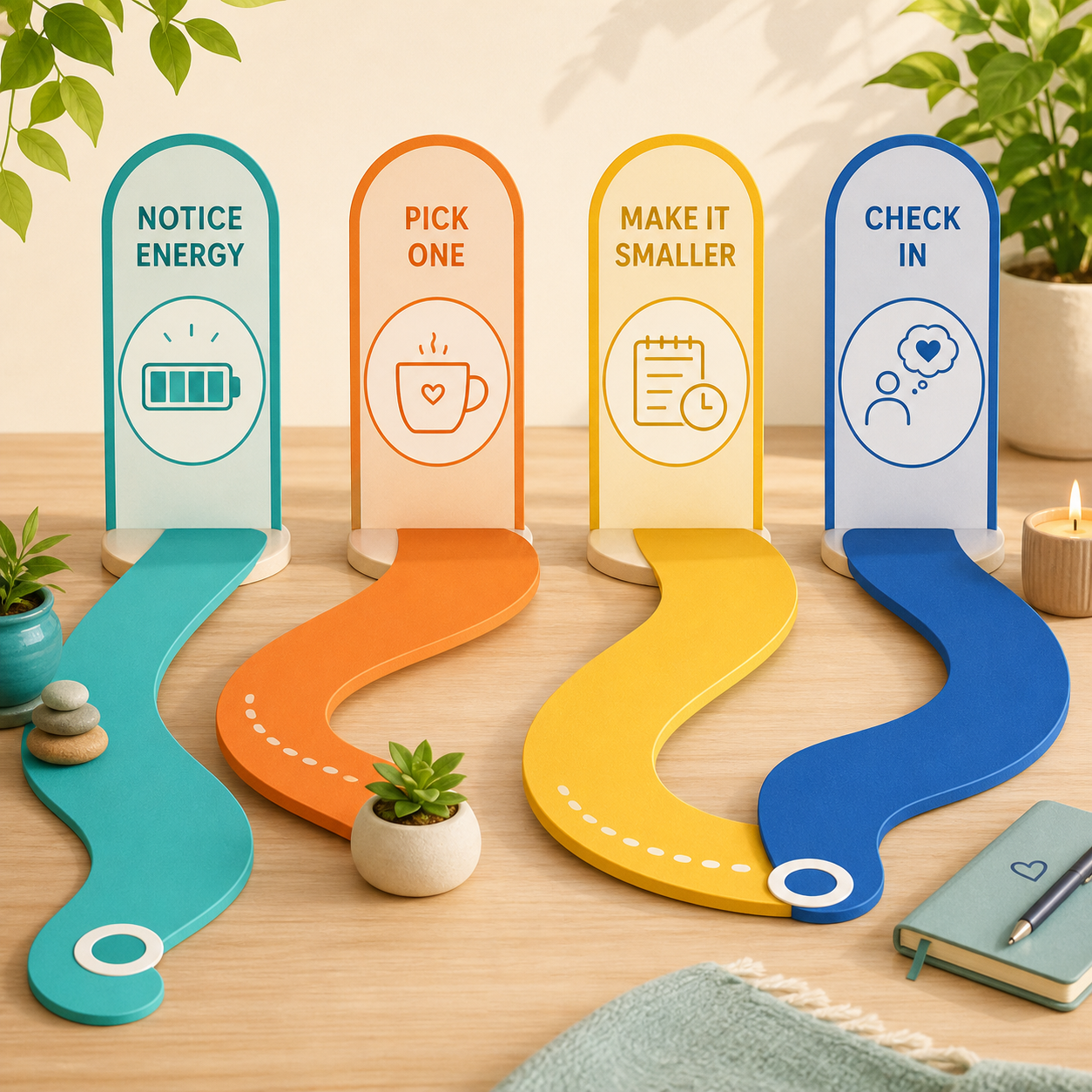 Self-Care Routine Builder step-by-step process for using the toolkit in everyday life.