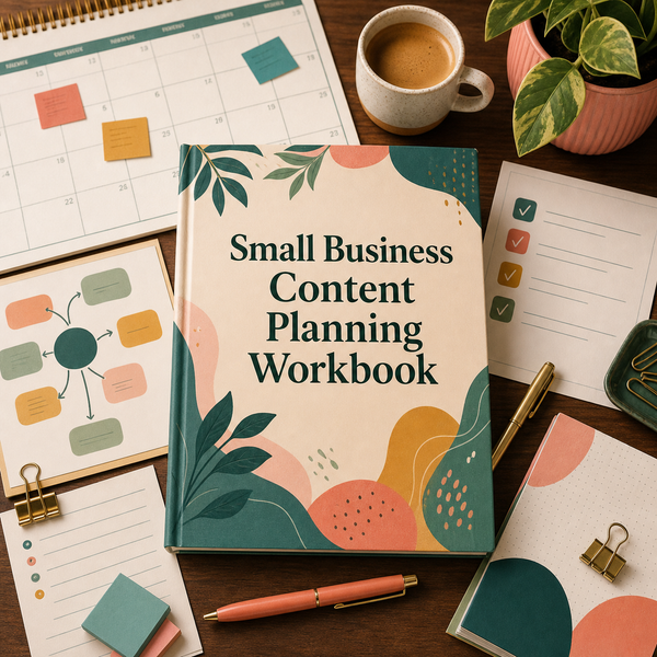 Small Business Content Planning Workbook | Printable Marketing System — Stop rebuilding your content plan from scratch every week — cover image