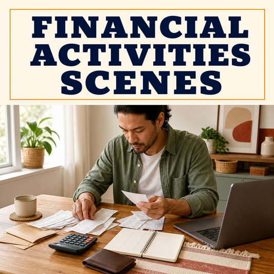 Financial Activities Scenes guide cover showing practical household money organization