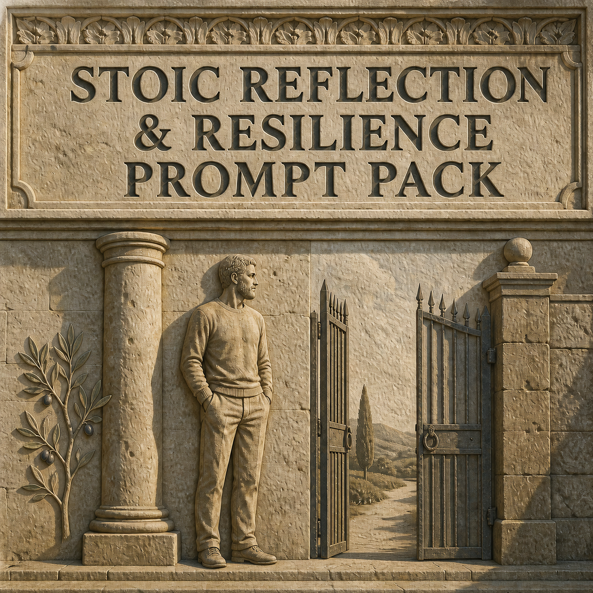 Stoic Reflection & Resilience Prompt Pack cover