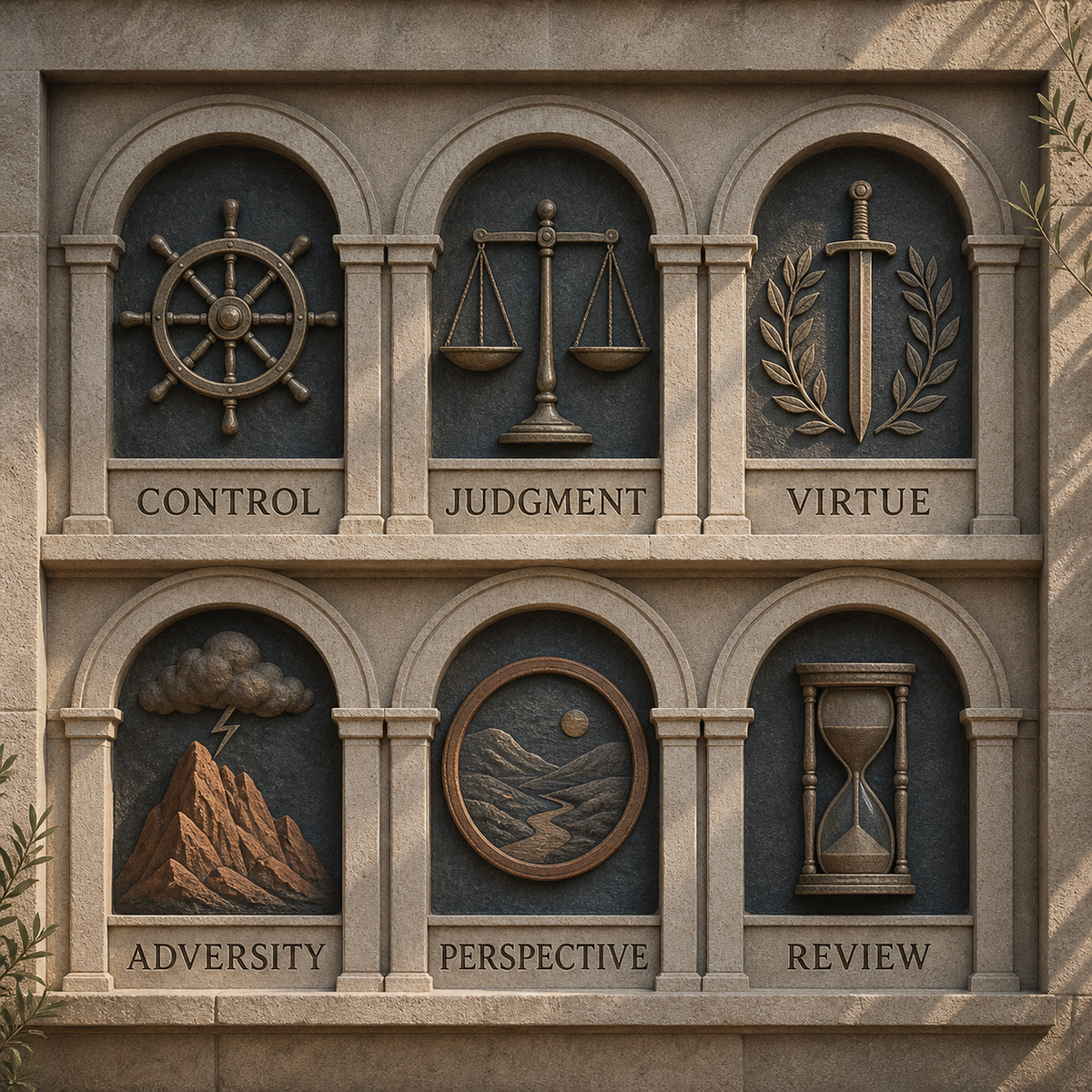 Topics covered in the Stoic Reflection & Resilience Prompt Pack